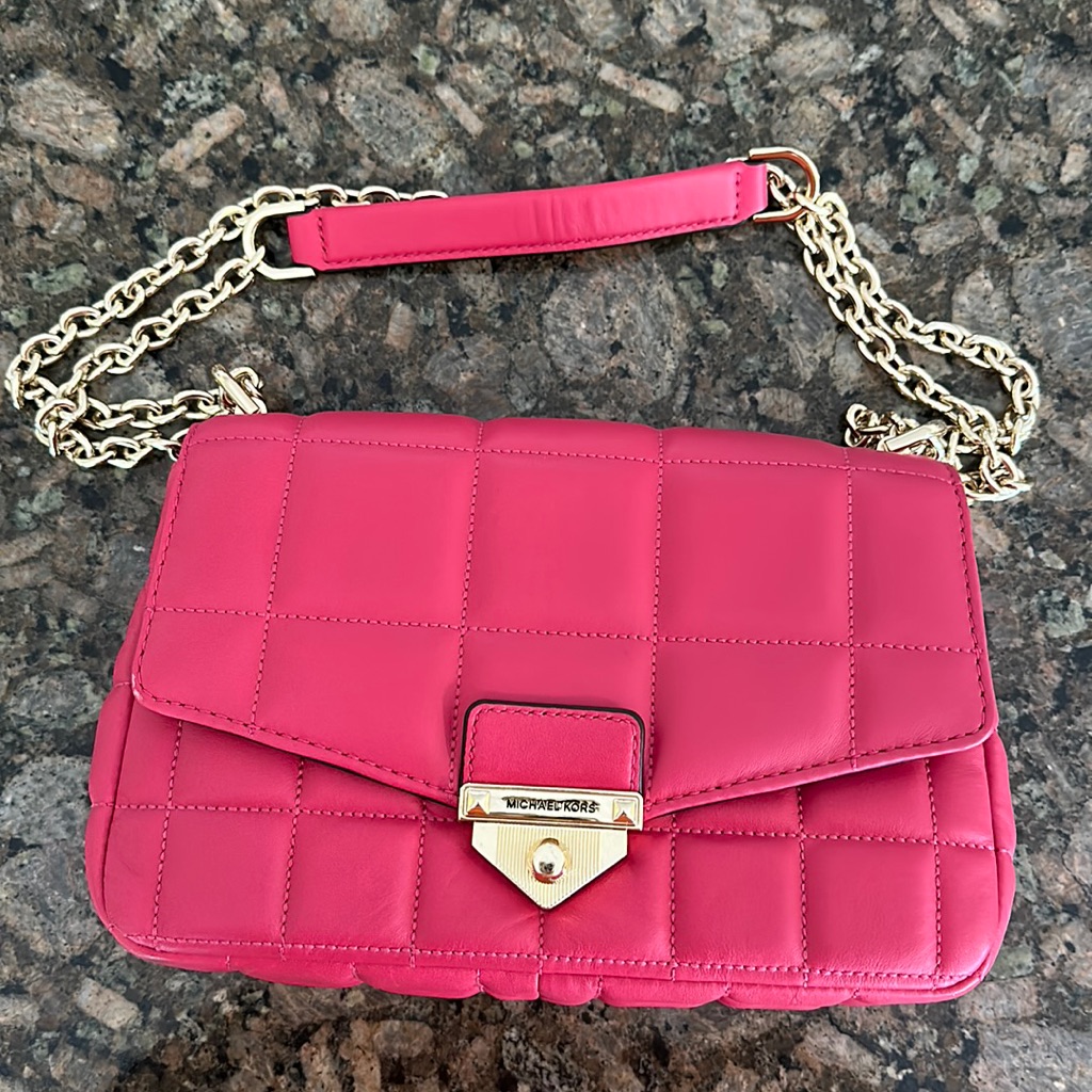 Bnwt Michael Kors Hot Pink Leather Soho Bag